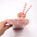 Biodegradable disposable 197 mm paper straws for drinking beverage